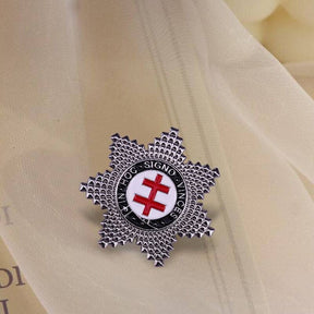 Knights Templar Commandery Lapel Pin - IN HOC SIGNO VINCES Silver