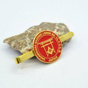 Master Mason Blue Lodge Tie Bar - Japan Shrine Torii SAGAMIHARA