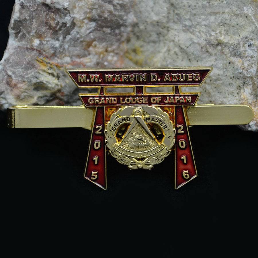 Grand Master Blue Lodge Tie Bar - M.W MARVIN D. ABUEG Grand Lodge of Japan