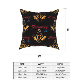 Master Mason Blue Lodge Pillowcase - Square and Compass With G