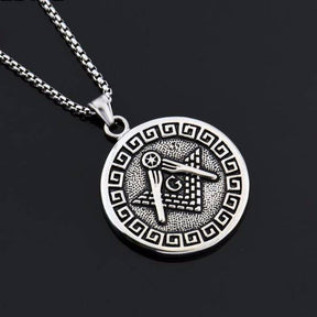 Master Mason Blue Lodge Necklace - Square & Compass Classic