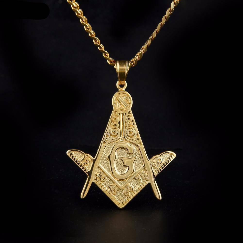 Master Mason Blue Lodge Necklace - Square Compass G