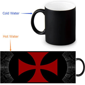 Knights Templar Commandery Mug - Heat Morphing Black