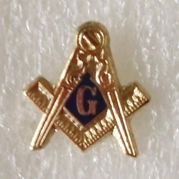 Master Mason Blue Lodge Lapel Pin - Square & Compass with G