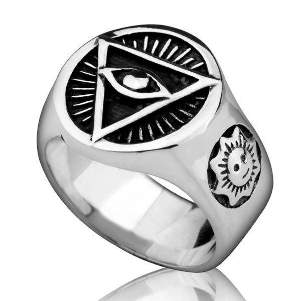 Eye Of Providence Ring - Pyramid 925 Sterling Silver