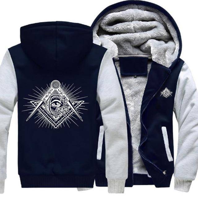 Master Mason Blue Lodge Hoodie - Compass Square G [Multiple Colors]