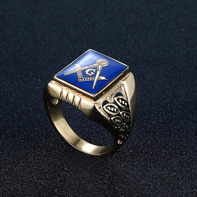 Master Mason Blue Lodge Ring - Blue & Gold