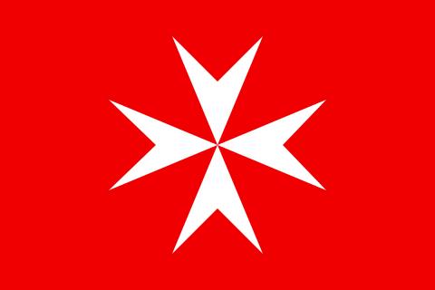 Order Of Malta Commandery Flag - Red