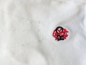 R.A.O.B. Gloves - White Cotton with Red & Black - Bricks Masons