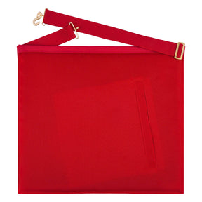 Royal Arch Chapter Apron - Red Ribbon With Triple Tau & Star Of David - Bricks Masons