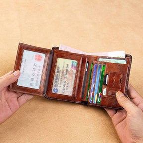 Royal Arch Chapter Wallet - GENUINE LEATHER & Credit Card Holder Brown - Bricks Masons