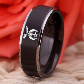 Shriners Ring - High Quality Tungsten Personalizable - Bricks Masons