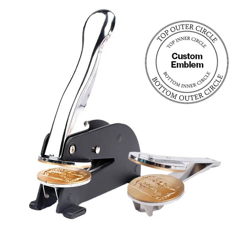 Shriners Seal Press - Desktop  Stainless Steel With Customizable Stamp - Bricks Masons