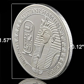 Ancient Egypt Coin - Silver Plated Pharaoh Portrait - Bricks Masons