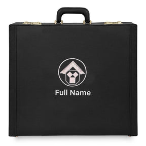 Past Master Craft Apron Case - Silver Machine Embroidery Various Sizes & Materials