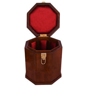 Masonic Fez Case - Pure Rosewood With Red Velvet Interior - Bricks Masons