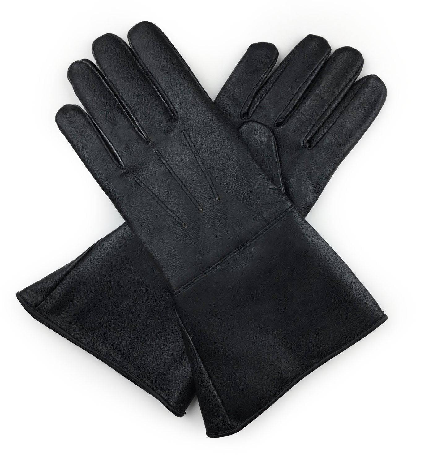 Masonic Gauntlet - Black Piper Drummer Leather - Bricks Masons