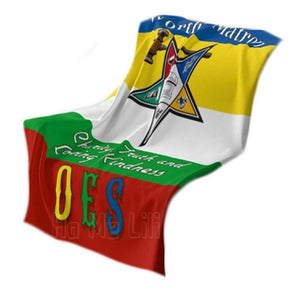 Worthy Matron OES Blanket - Ultra Soft Flannel - Bricks Masons