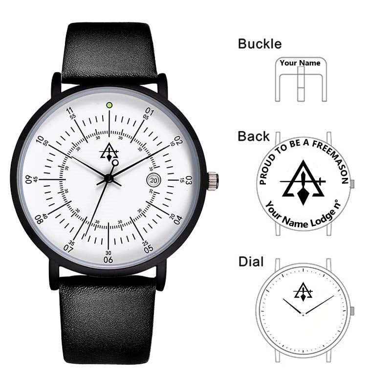 Council Wristwatch - Leather Straps - Bricks Masons