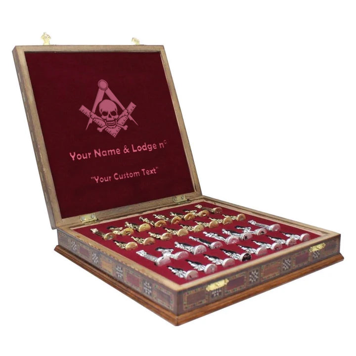 Widows Sons Chess Set - Hand Workmanship Patterns - Bricks Masons