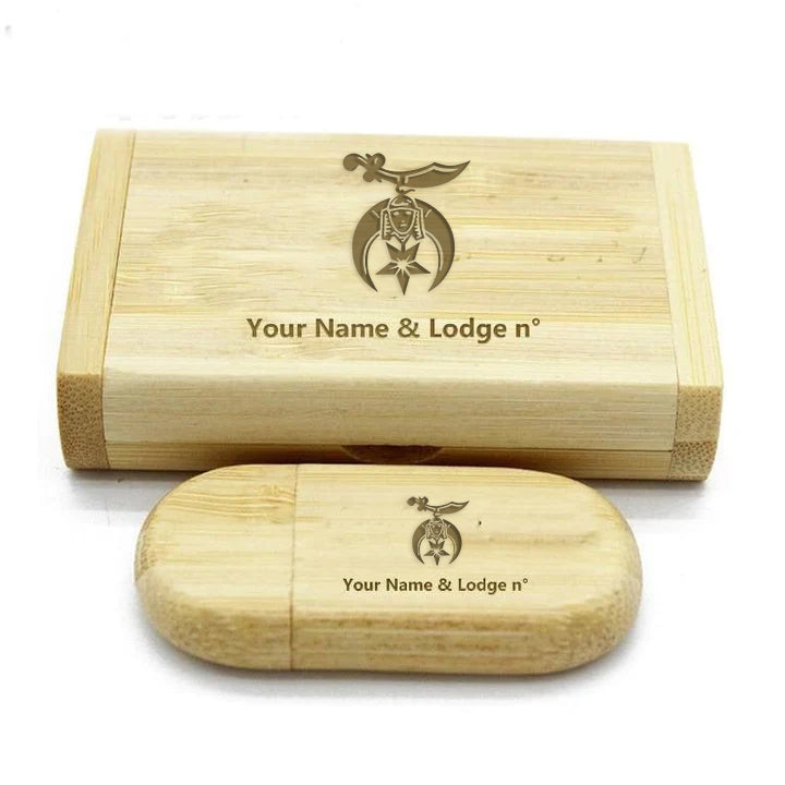 Shriners USB Flash Drives - Various Wood Colors - Bricks Masons