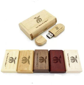 Shriners USB Flash Drives - Various Wood Colors - Bricks Masons