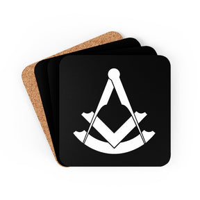 Past Master Blue Lodge Coaster - Black & White - Bricks Masons