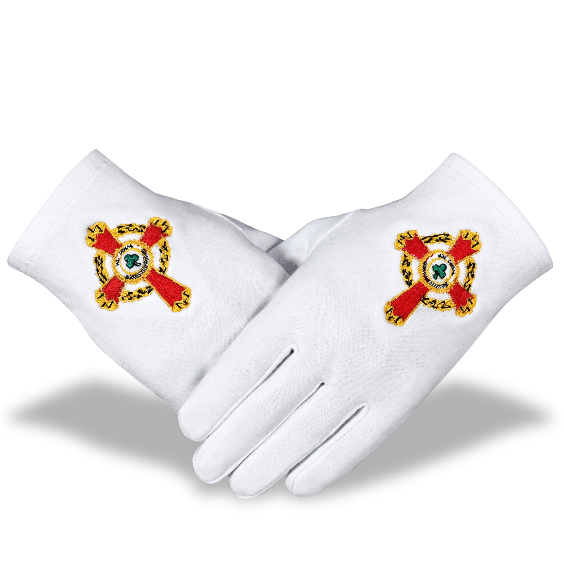 33rd Degree Scottish Rite Glove - White Pure Cotton - Bricks Masons