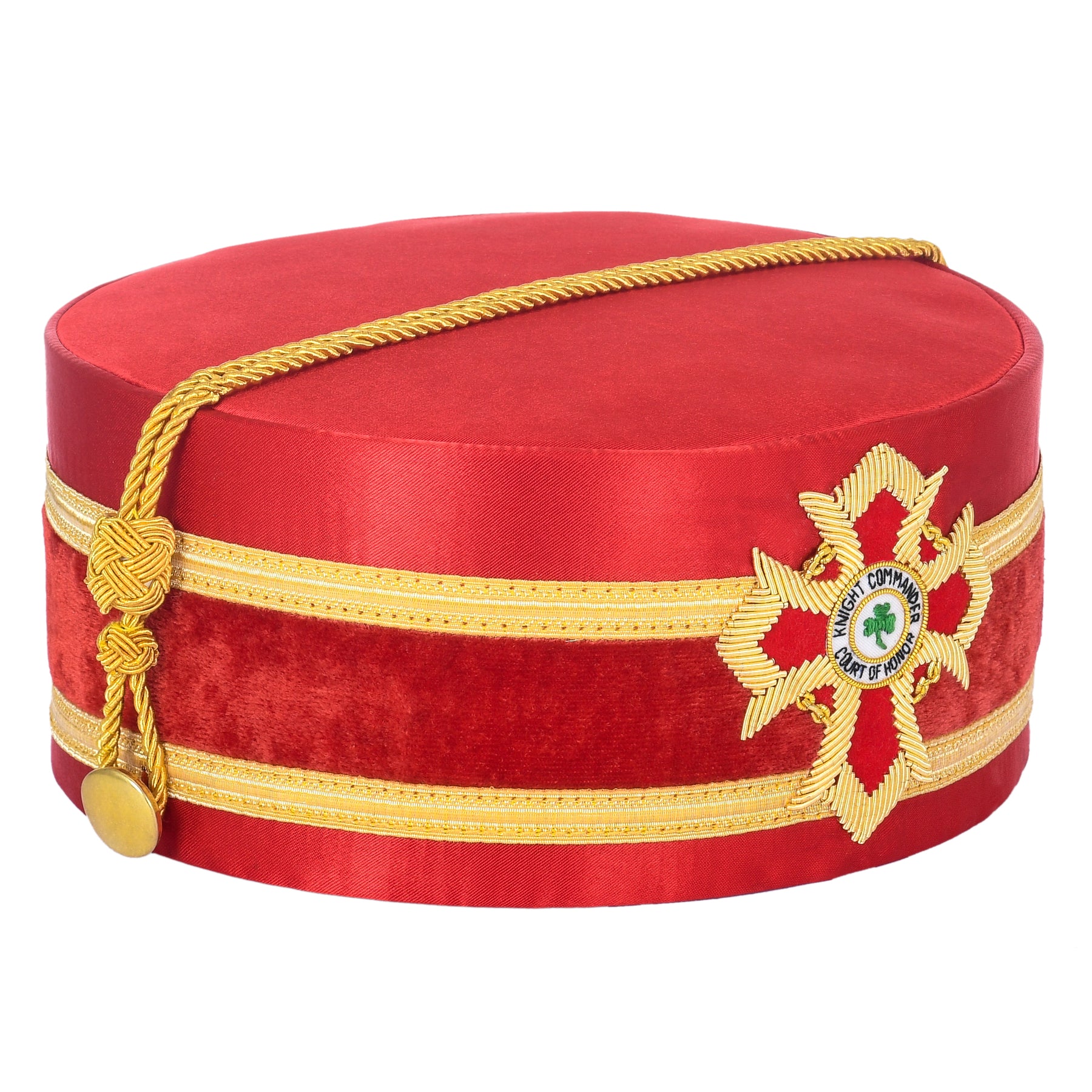 Knight Commander of the Court of Honour Scottish Rite Crown Cap - Red - Bricks Masons