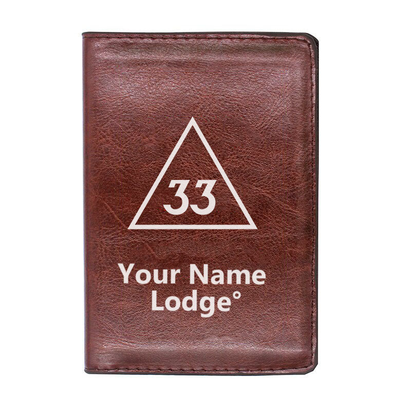 33rd Degree Scottish Rite Wallet - Black & Brown - Bricks Masons