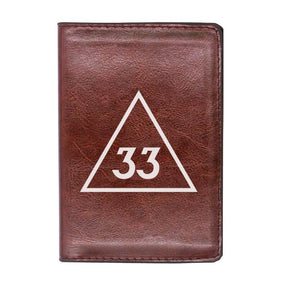 33rd Degree Scottish Rite Wallet - Black & Brown - Bricks Masons