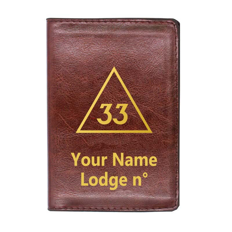 33rd Degree Scottish Rite Wallet - Black & Brown - Bricks Masons
