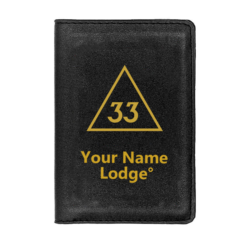 33rd Degree Scottish Rite Wallet - Black & Brown - Bricks Masons