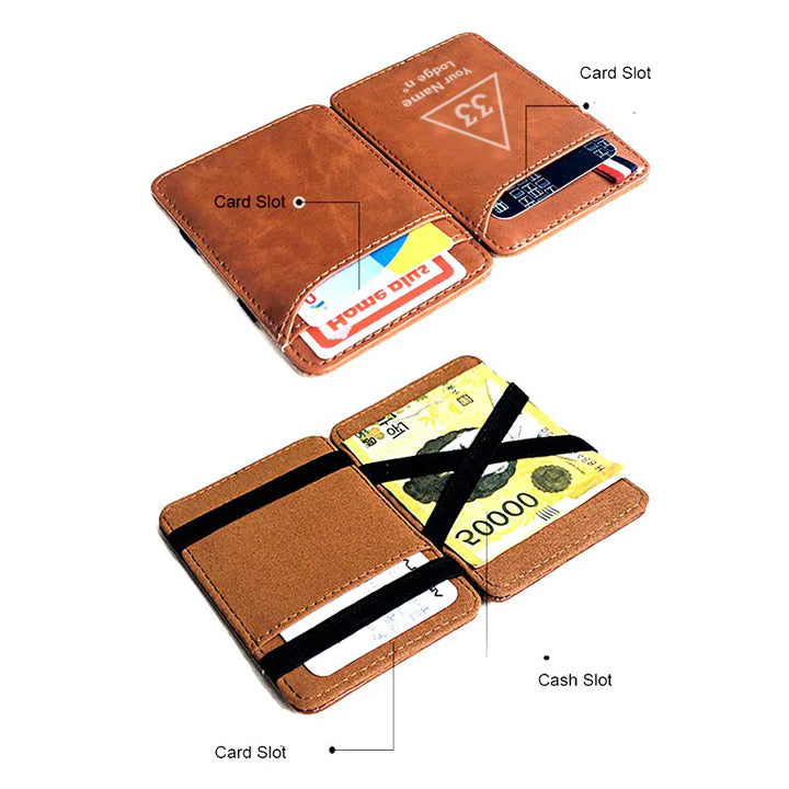 33rd Degree Scottish Rite Wallet - Black & Brown - Bricks Masons