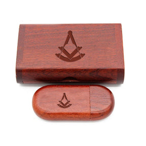 Past Master Blue Lodge USB Flash Drives - Various Wood Colors - Bricks Masons