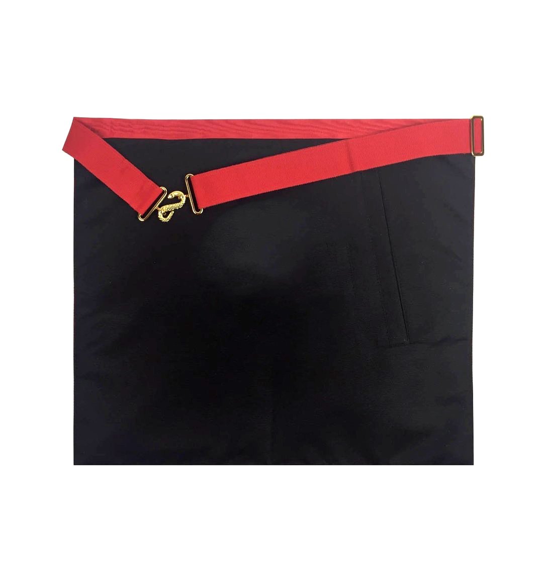 Captain of Host Royal Arch Chapter Apron - Red Machine Embroidery - Bricks Masons