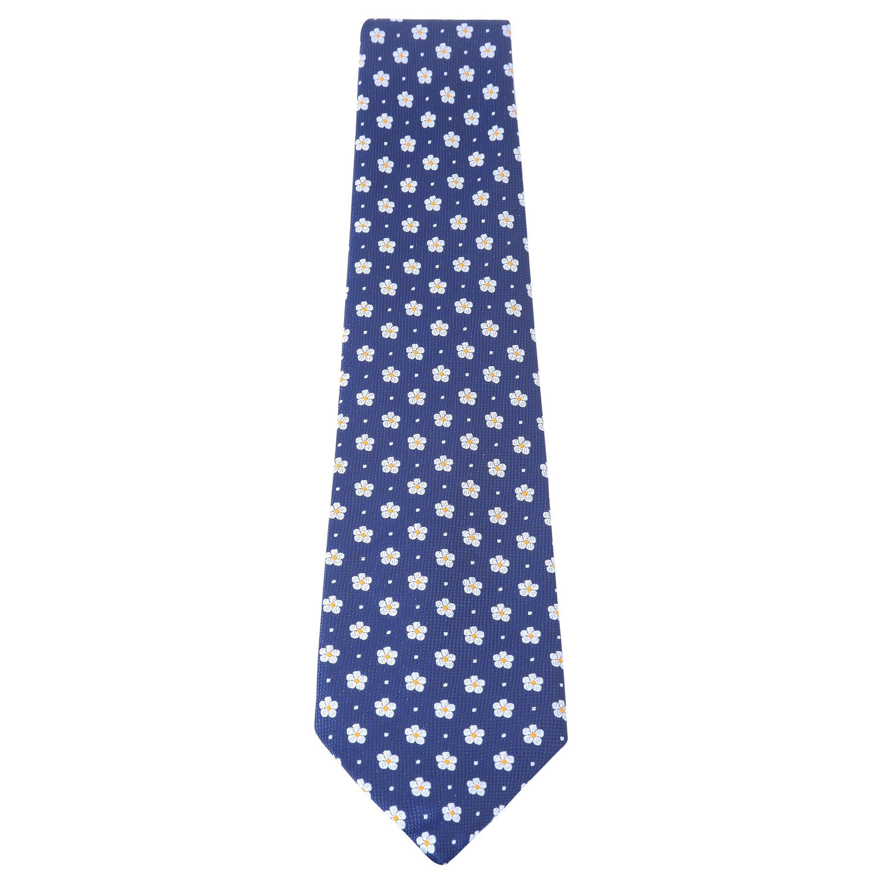 Masonic Necktie - Blue With Forget Me Not Pattern - Bricks Masons