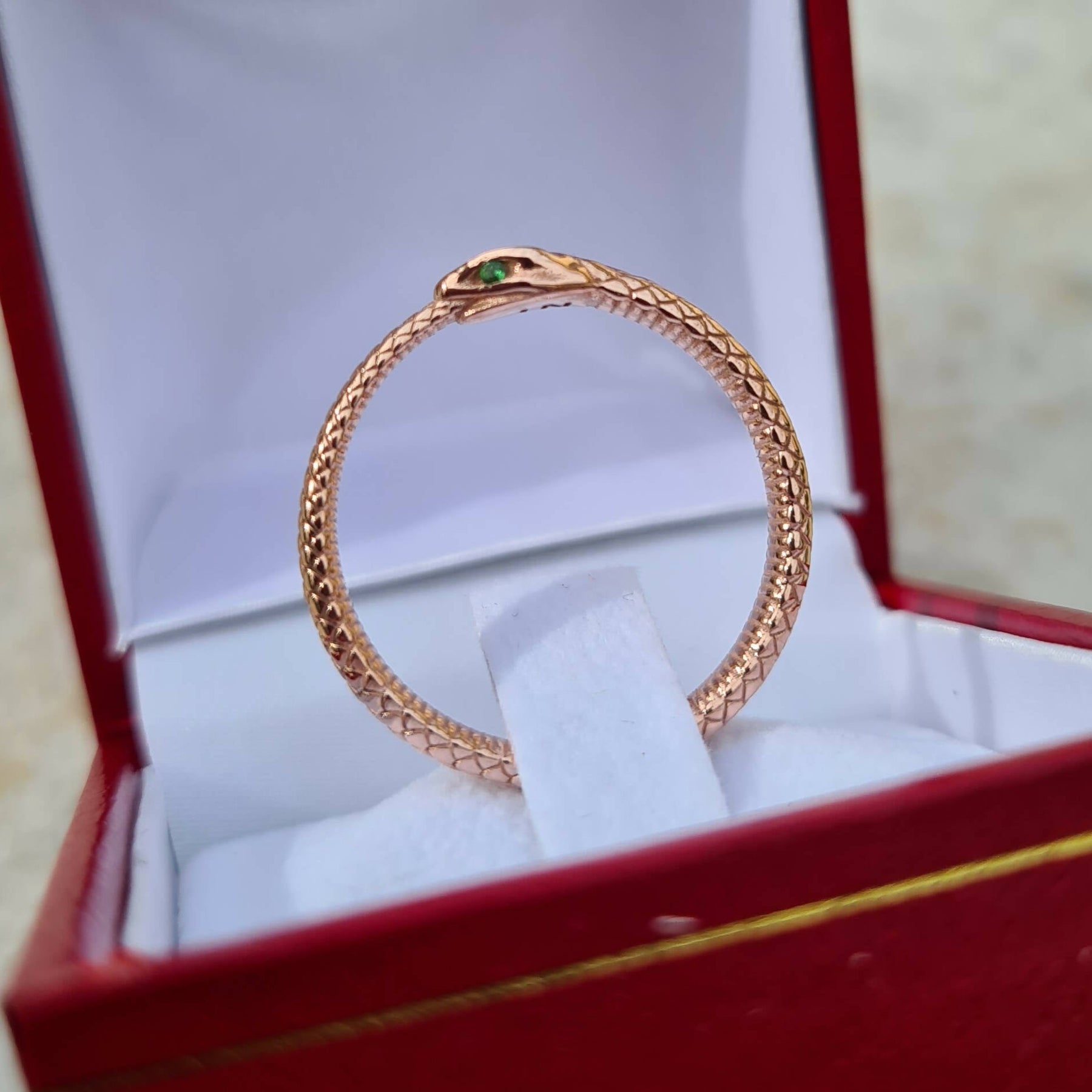 Ring - Ouroboros Symbol 9K Rose Gold - Bricks Masons