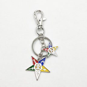 OES Keychain - Double Star - Bricks Masons