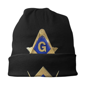 Master Mason Blue Lodge Beanie - Golden Square and Compass G - Bricks Masons