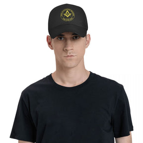 Master Mason Blue Lodge Baseball Cap - AVDI VIDE TACE Free Accepted Masons (Multiple Colors) - Bricks Masons