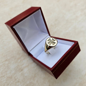 Knights Templar Commandery Ring - 14K Gold - Bricks Masons