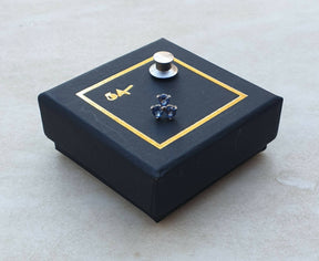 Masonic Lapel Pin - Three Dots Light Blue Stones - Bricks Masons