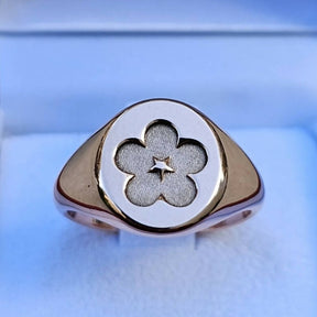 Masonic Ring - Forget Me Not 18K Rose Gold - Bricks Masons
