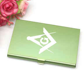Master Mason Blue Lodge Business Card Holder - Various Colors - Bricks Masons