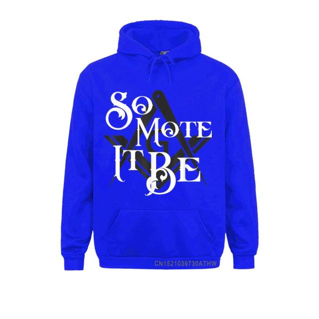 Master Mason Blue Lodge Hoodie - "So Mote It Be" Square and Compass G - Bricks Masons
