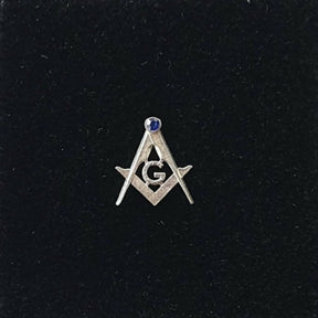 Master Mason Blue Lodge Lapel Pin - Square & Compass G - Bricks Masons