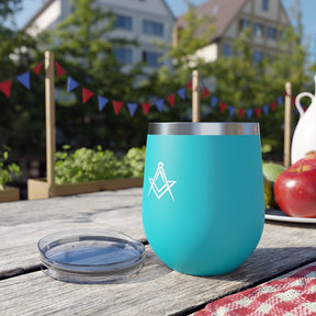 Master Mason Blue Lodge Vacuum Cup - Square & Compass 12oz - Bricks Masons