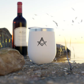 Master Mason Blue Lodge Vacuum Cup - Square & Compass 12oz - Bricks Masons