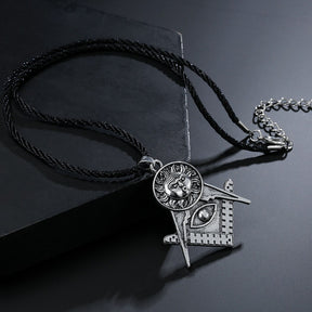 Master Mason Necklace - Solar System Symbol Pendant - Bricks Masons